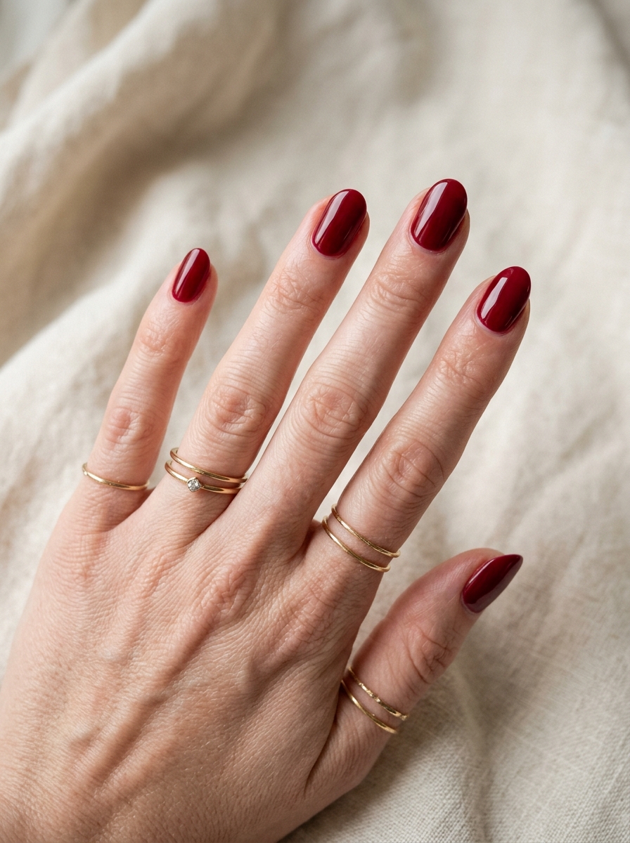 Muted Navy Nails als September Nägel Inspiration 2026